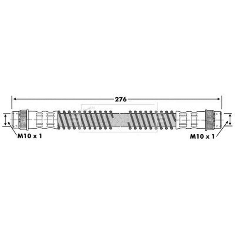 Borg & Beck Brake Hydraulic Hose Line Rear Left BBH6767