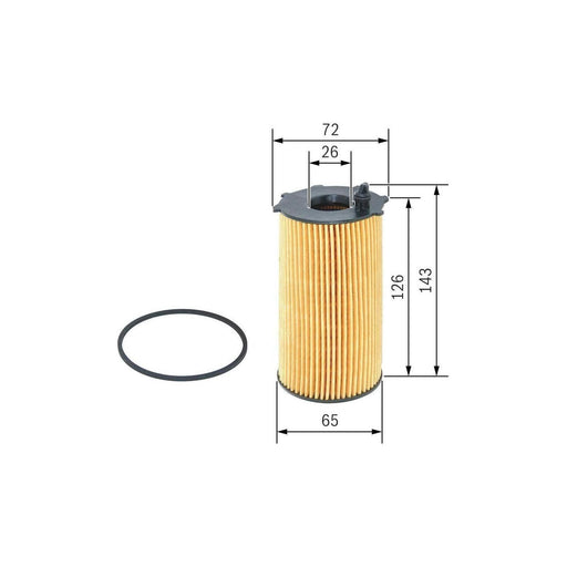 Genuine Bosch Car Oil Filter P7207 Fits Dodge Nitro Crd - 2.8 - 06-12 F026407207 Bosch  - Town Parts