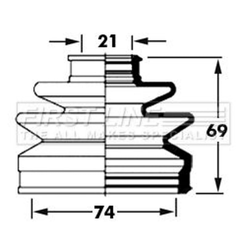 First Line Drive Shaft Bellow Kit Front Left FCB6006