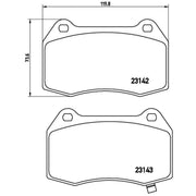 Brembo 4 x Front Brake Pad Set P56047