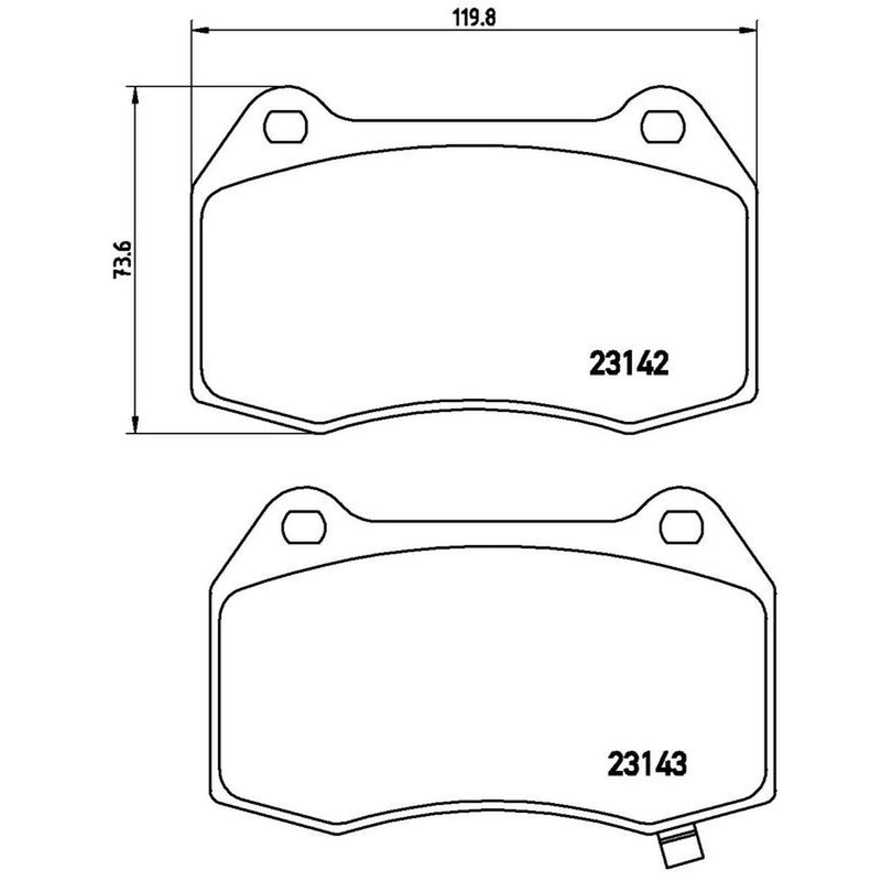 Brembo 4 x Front Brake Pad Set P56047