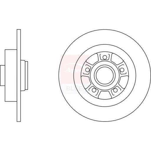 Apec 2 x Solid Rear Brake Discs SDK6375