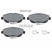 Textar Front Brake Pad Set 2500601