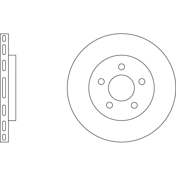 Apec Brake Disc Front Fits Chrysler Neon Apec  - Town Parts