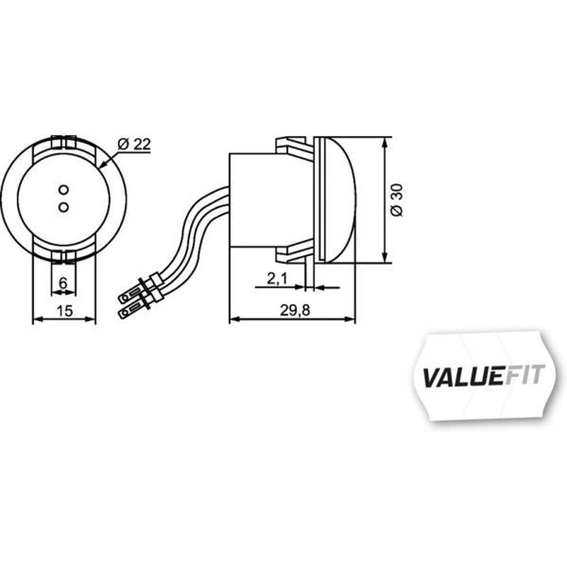 Hella Lamp S Md9-33V 2TM Right 2TM 357 011-011 2TM 357 011-011