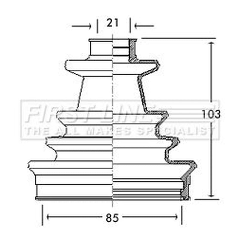 First Line Drive Shaft Bellow Kit Front Left FCB2175
