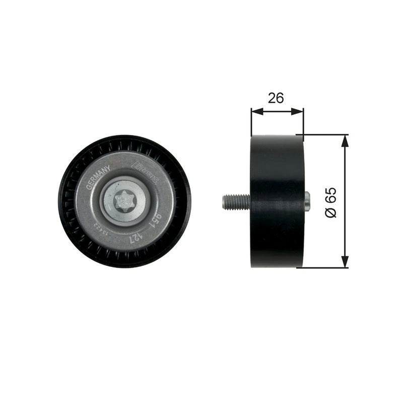 Gates V-Ribbed Belt Deflection/Guide Pulley T36437