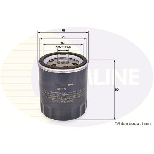 Comline Engine Oil Filter EOF076