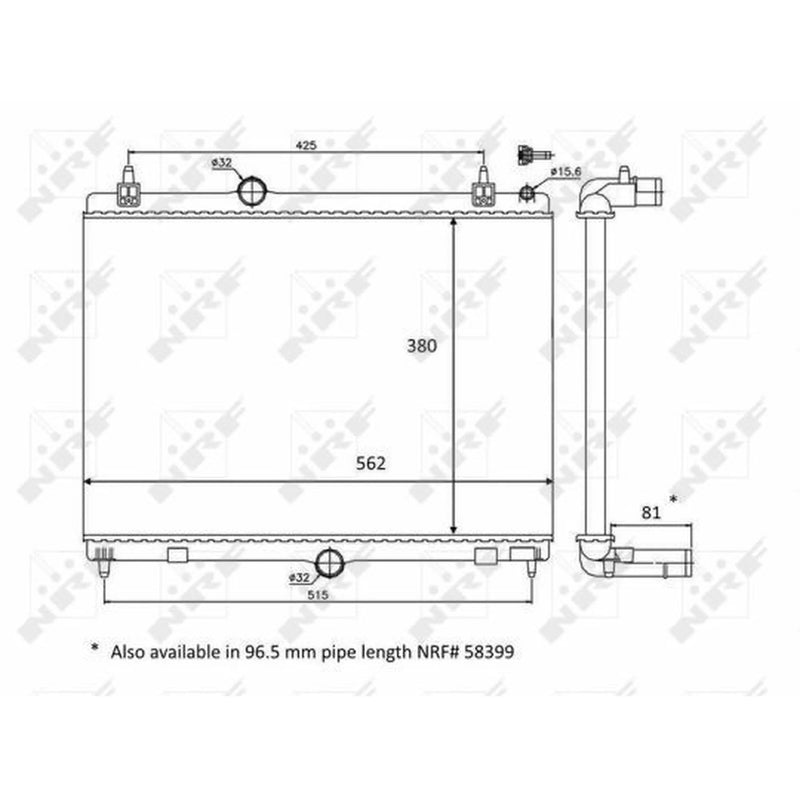 NRF Engine Radiator 58468