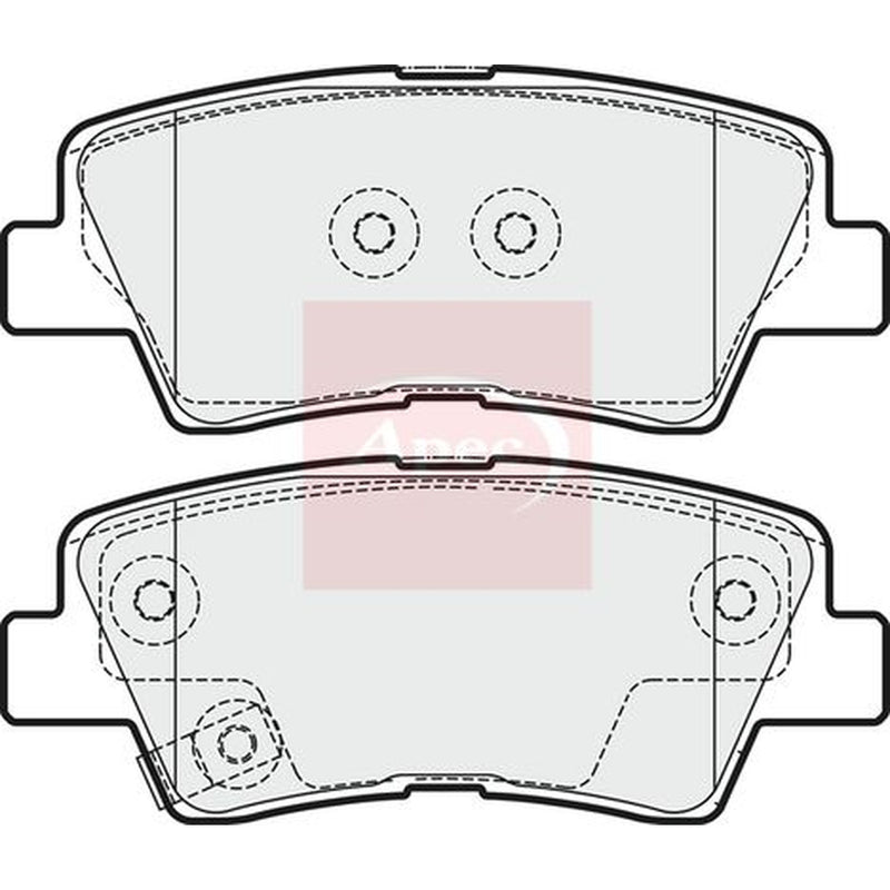 Apec Rear Brake Pad Set PAD1754