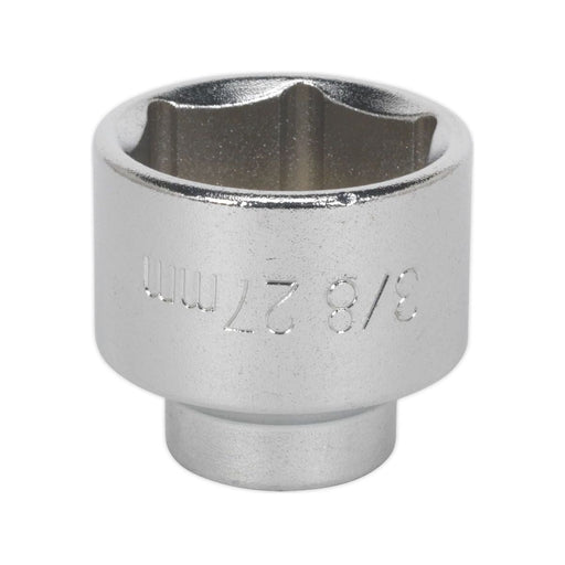 Sealey Low Profile Oil Filter Socket 27mm 3/8"Sq Drive SX112 Sealey  - Town Parts