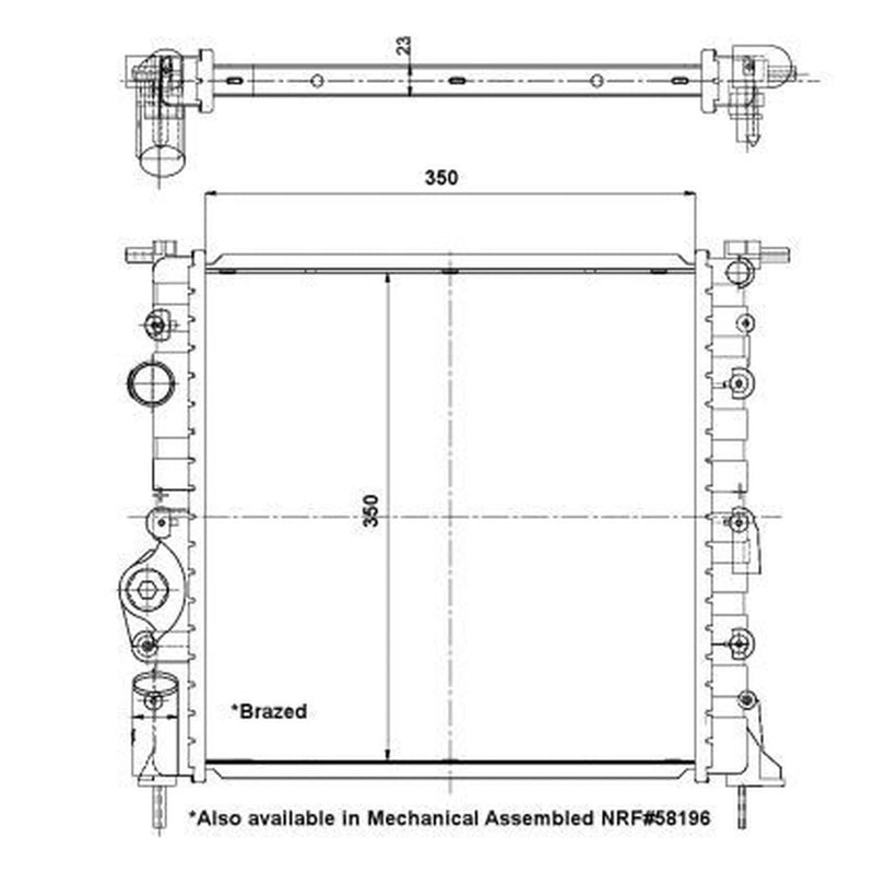 NRF Engine Radiator 56159