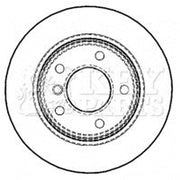 Key Parts 2 x Solid Rear Brake Discs KBD4465