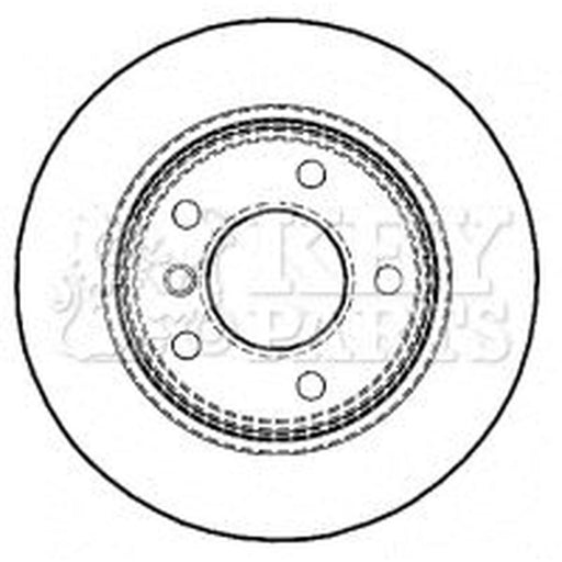 Key Parts 2 x Solid Rear Brake Discs KBD4465