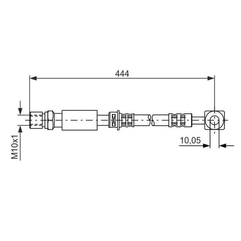 Bosch Brake Hydraulic Hose Line Front 1 987 476 975
