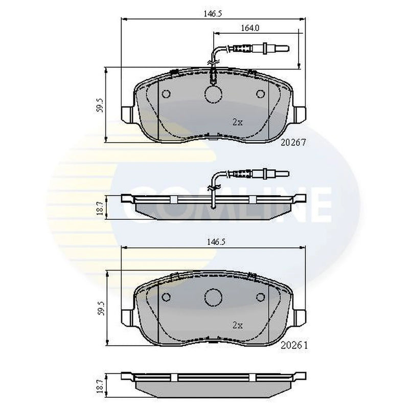 Comline 4 x Front Brake Pad Set CBP11158