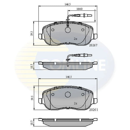 Comline 4 x Front Brake Pad Set CBP11158