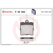 Brembo 4 x Rear Brake Pad Set P50025