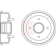 Apec Brake Drum Assembly Rear DRM9145