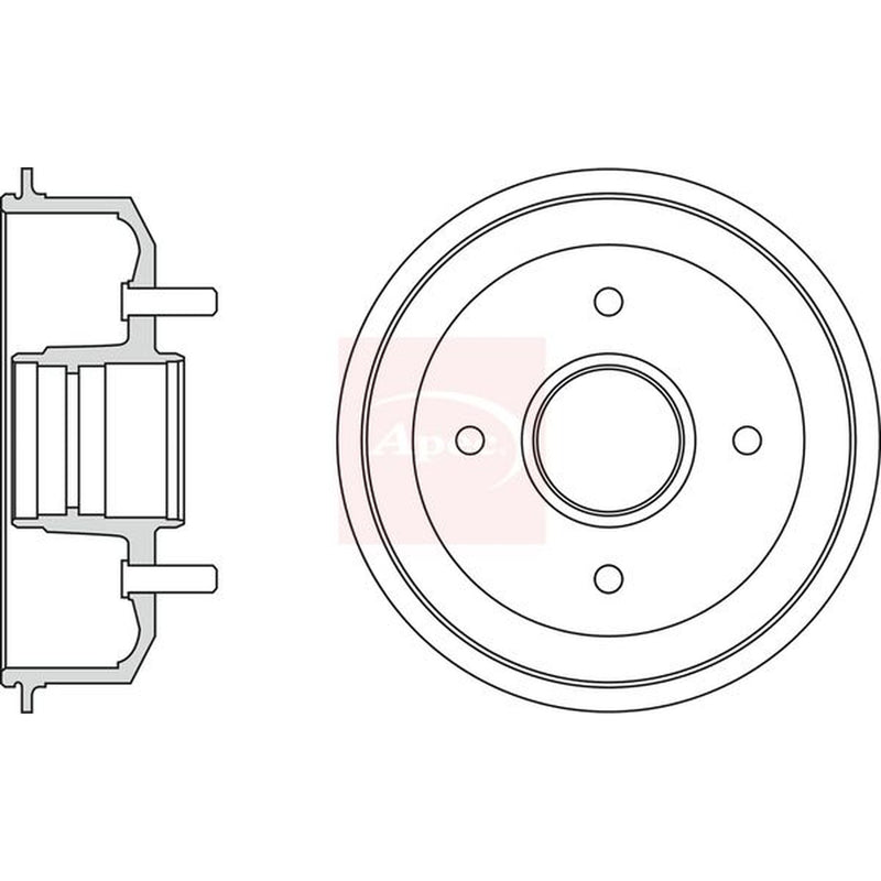 Apec Brake Drum Assembly Rear DRM9145