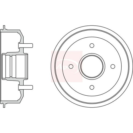 Apec Brake Drum Assembly Rear DRM9145