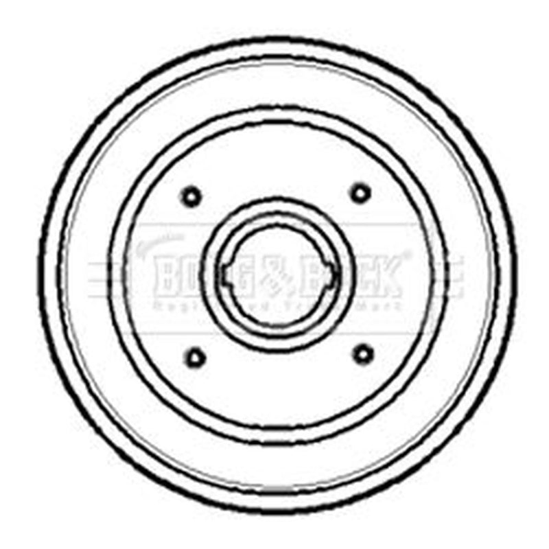 Borg & Beck Brake Drum Assembly Rear BBR7085