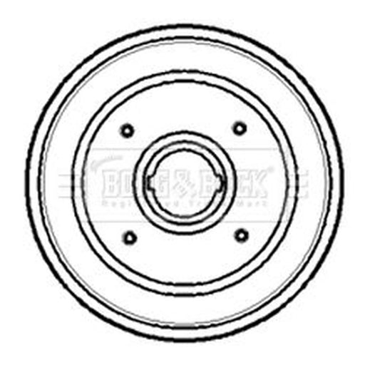 Borg & Beck Brake Drum Assembly Rear BBR7085