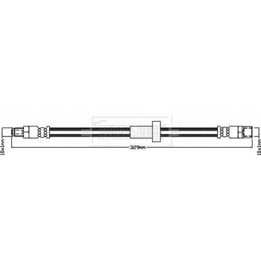 Borg & Beck Brake Hydraulic Hose Line Front Left BBH8297