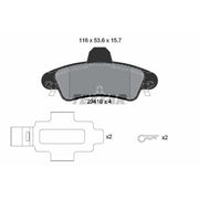 Textar Rear Brake Pad Set 2341007