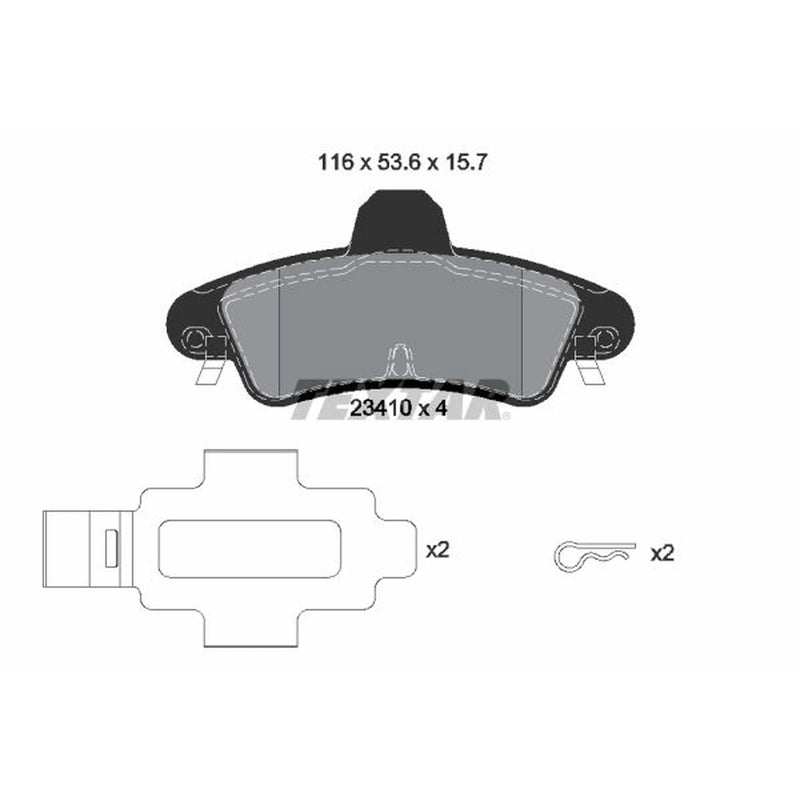 Textar Rear Brake Pad Set 2341007