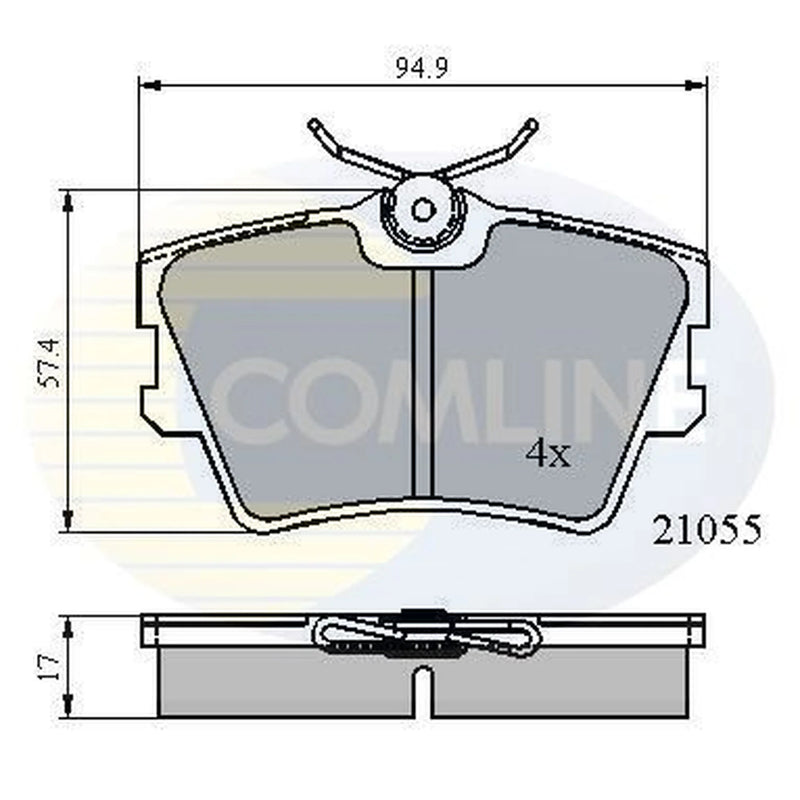 Comline 4 x Rear Brake Pad Set CBP0272