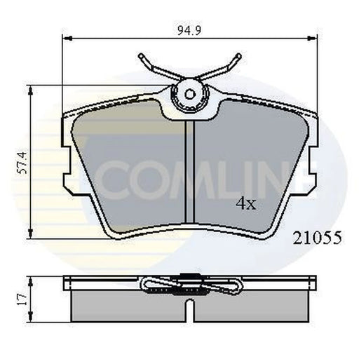 Comline 4 x Rear Brake Pad Set CBP0272