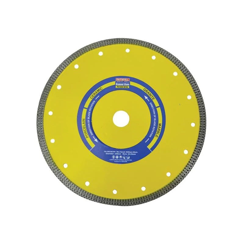 Faithfull Porcelain Diamond Blade 230 x 22.23mm - FAIDB230CRP
