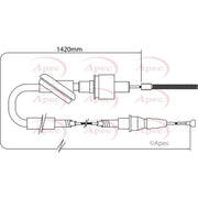 Apec Clutch Control Cable Pull CAB5004