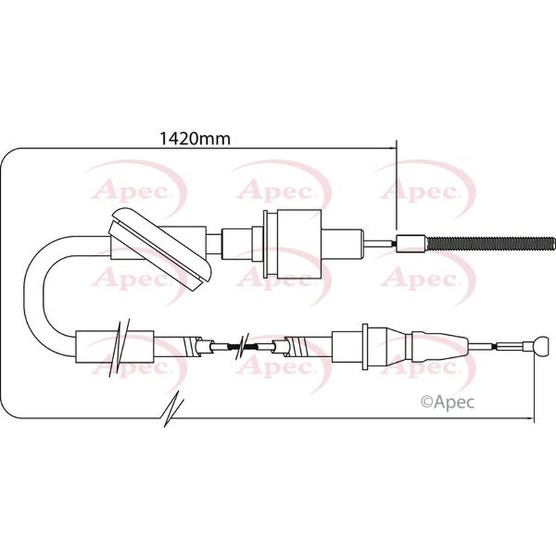 Apec Clutch Control Cable Pull CAB5004
