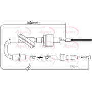 Apec Clutch Control Cable Pull CAB5004