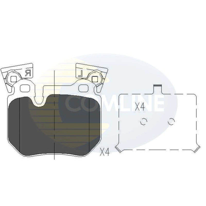 Comline 4 x Rear Brake Pad Set CBP06023