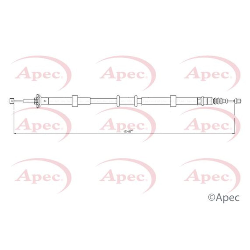 Apec Handbrake Cable Left Rear CAB1759