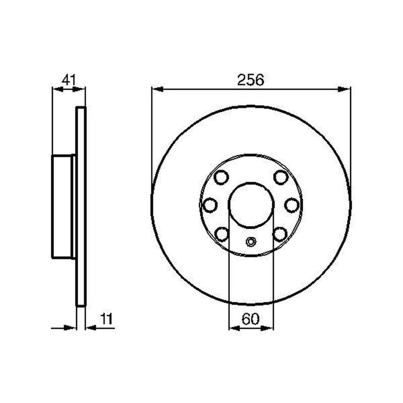 Bosch 2 x Solid Front Brake Discs 0 986 478 880