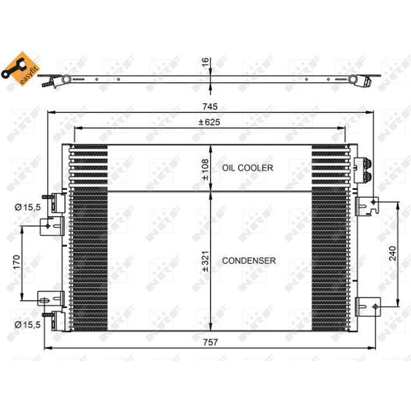 NRF Air Conditioning Condenser 350031