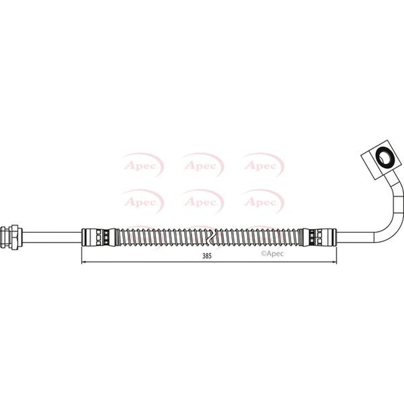 Apec Brake Hydraulic Hose Line Front Left HOS4019