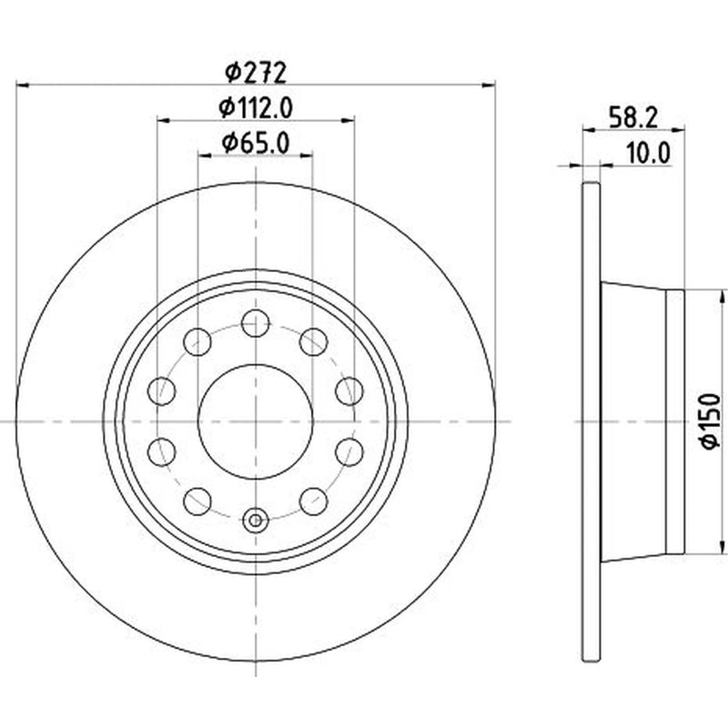 DON 2 x Solid Rear Brake Discs PCD17462