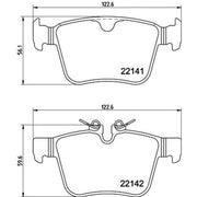 DON Rear Brake Pad Set PCP1624