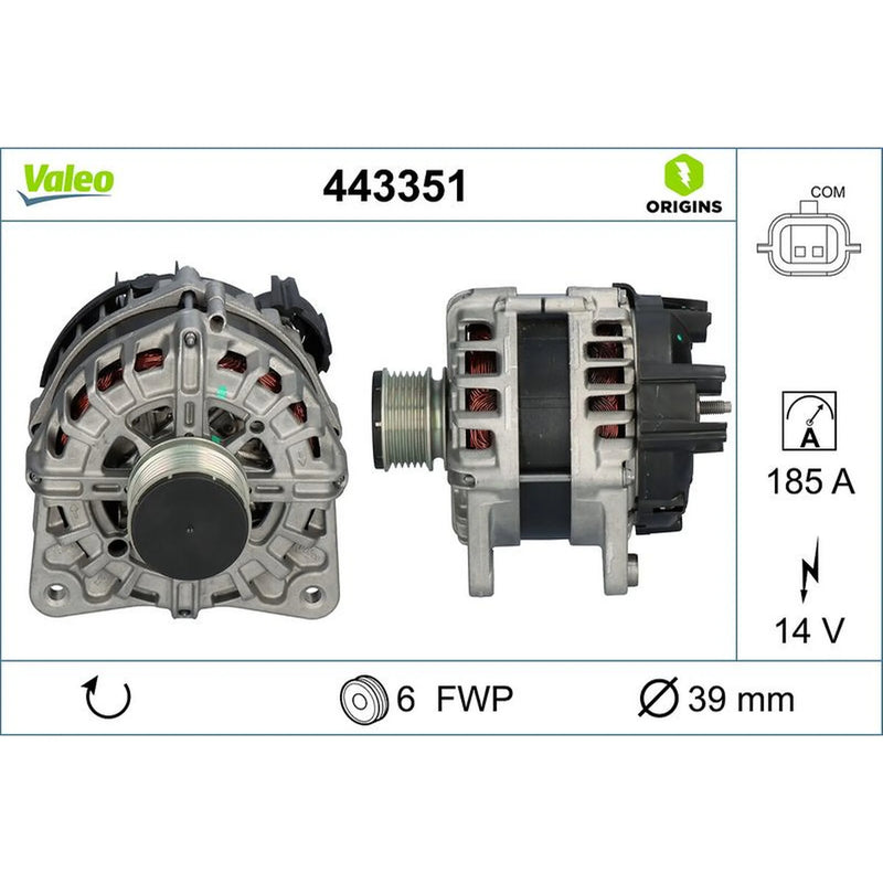 Valeo Car Alternator 12V 443351