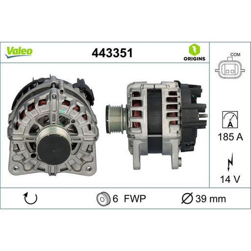 Valeo Car Alternator 12V 443351