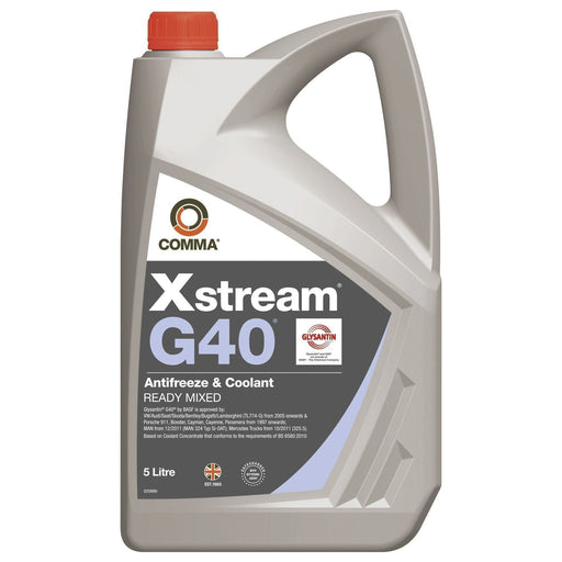 Comma Xstream G40 Antifreeze & Coolant - Ready To Use - 5 Litre Comma  - Town Parts