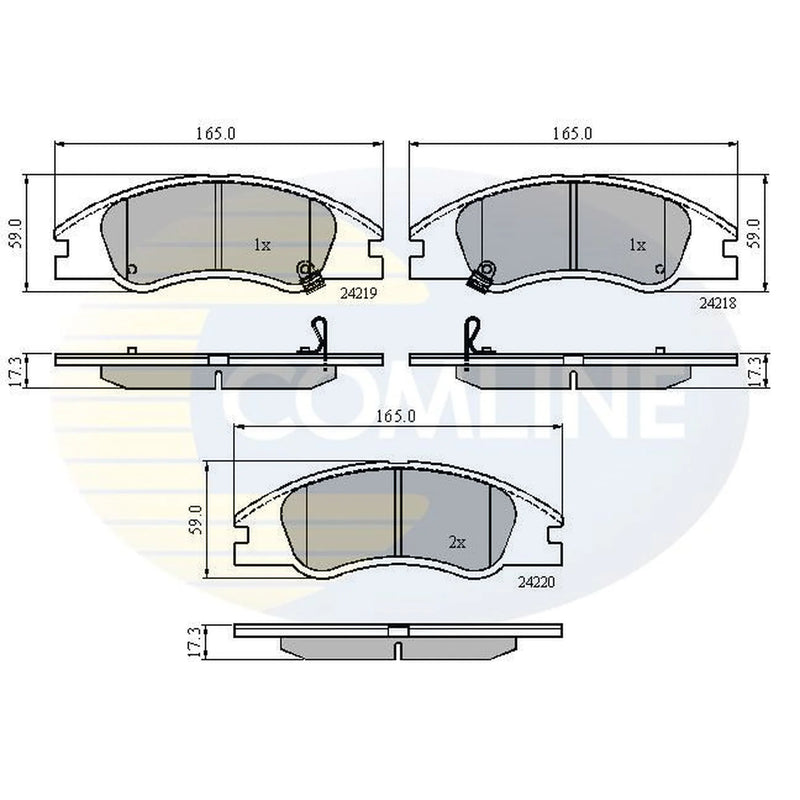 Comline 4 x Front Brake Pad Set CBP31321