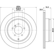 Mintex 2 x Rear Brake Discs MDC1901