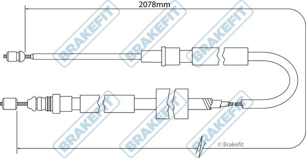 Apec Handbrake Cable Left Rear fits Renault Megane II 2003-2010