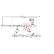 Apec Handbrake Cable Right Rear CAB1847